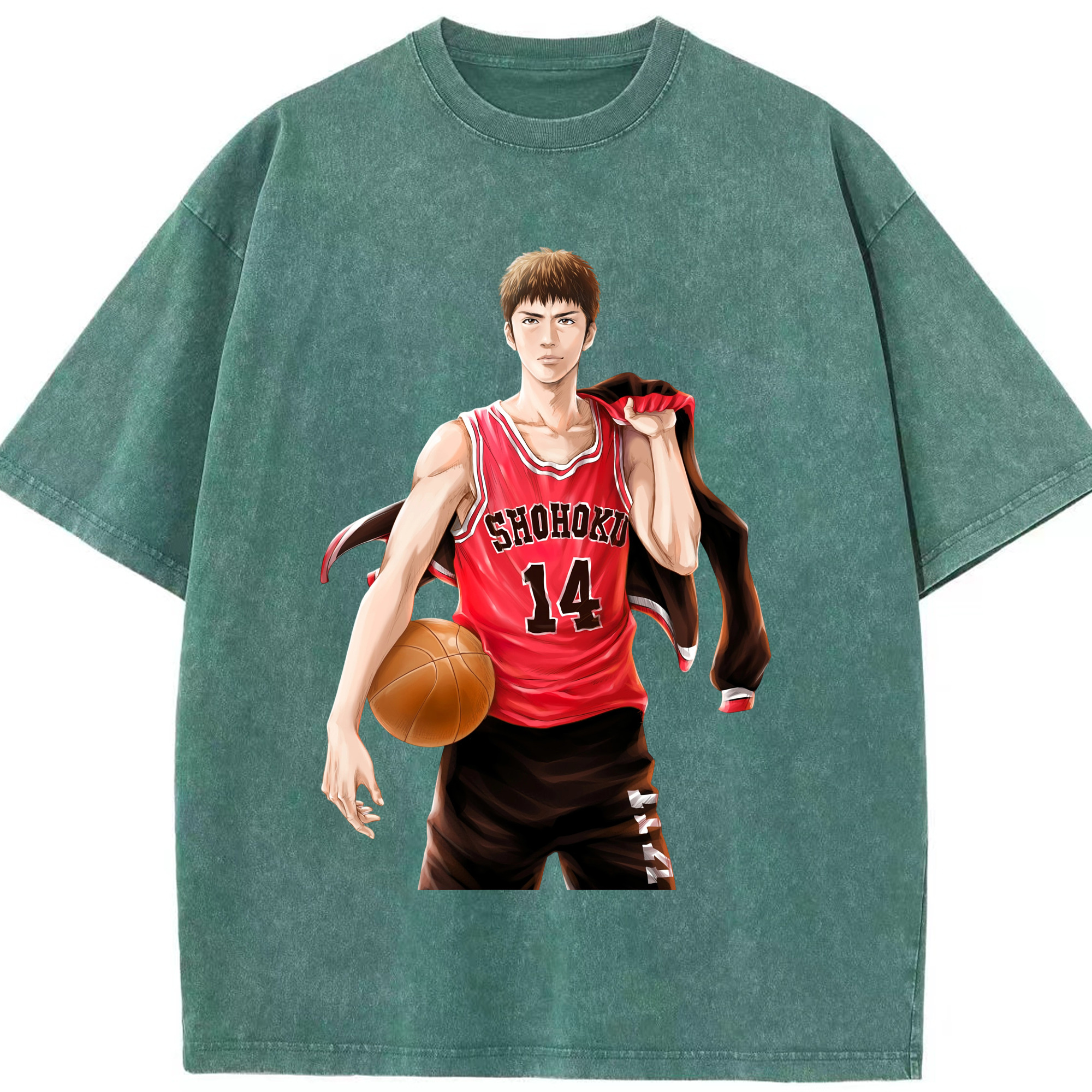 （画像用） SLAM DUNK／スラムダンク 綿100% ヴィンテージ風 半袖Tシャツ（フロントプリント）